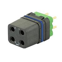 Eaton Souriau-Sunbank 8MQ2M0412UCES046 Modular Connectors - Push Pull MQuick module, sealed, with female straight PCB contacts, delivered with cap
