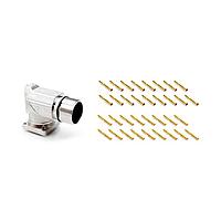 Amphenol SINE Systems MA7RAE1702S-KIT Right Angle, Rotatable 17 Pos female skts Large flange