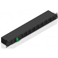Hammond Manufacturing 1583H8E1BKDP Power Outlet Strips 19" IEC PBAR, 8 REC RR, DBL P