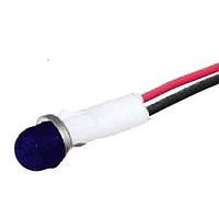 VCC 1092C6-125VAC Indicators .5in 125VAC WIRE HI HAT BLUE