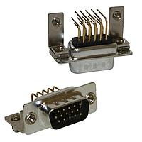 NorComp 181-M44-213R141 High Density D-Sub Connectors 44P HD Fem R/A Dip Machin Nickl W/Bdlck