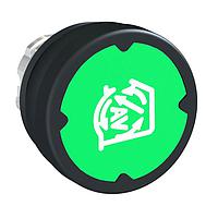 SCHNEIDER ZB4BC38003RA Sealed 22MM HARSH PB, GREEN W/ MARKING,ROTATE 90