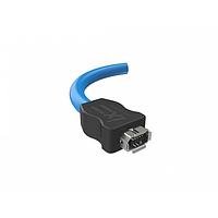 Amphenol Commercial Products ND9-ACK2-B0A Cat 6a Cable assy, wire to wire soln, ix receptacle to pigtail, A key, 2.0m, 26AWG 8 wire, PVC, Cat 6A, Gold 8u"