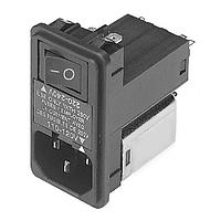Delta Electronics, Inc. 06NB3M AC Power Entry Modules Power Entry Module Filter, 115/250VAC, 6A, Snap-In, N/A-Lug, DIP Switch, Medical