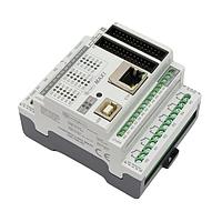 Industrial Shields 100-100-00 PLC Controllers Controllino MAXI Power 12Vdc to 24VdcEthernet, RS485Inputs (12 IN): 10x Analog (0-10Vdc) / digital (24Vdc), 2x Digital Input / interrupt.Outputs (22 Out): 10x Relay, 12x Digital