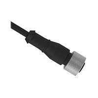 Banner Engineering MQDC-430-PUR Sensor Cables / Actuator Cables Cordset: Single Ended M12; 4-pin Straight Female; 10 m 4x22 Black PUR Jacket; Nickel-Plated Brass Coupling Nut