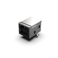 GCT (Global Connector Technology) USB1030-GF-P-B-B USB Type B Connectors USB B Skt, Top TH, R/A, GF, Wth kinked shell stake, tray