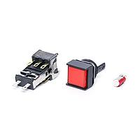 Omron Automation and Safety A165L-ARA-T1-2 With Guard IL PB SQ RED 110VDC DPDT Pushbutton