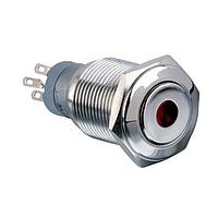 Bulgin MP0045/1E1BL012S Anti-Vandal Switches Vandal BL LED 12VDC Latch Act Flat prof