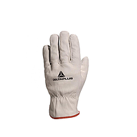 DELTAPLUS FBN49 Cow Hide Full Grain Leather Work Gloves (1 pair)