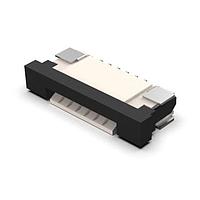 GCT (Global Connector Technology) FFC3B07-06-T Board Mount 06W, 1.0mm FFC Conn, R/A,Bot Cont, Slide, H2.5mm,SMT,Tin,T&R