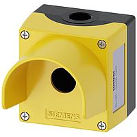 SIEMENS 3SU18510AA000AC2 Enclosure ENC METAL, YLW TOP, 1 HOLE COLLAR, EMPTY