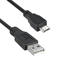 Qualtek Electronics 3025030-03 USB 2.0 USB 2.0 A Male to USB 2.0 Micro B Male, Black color, 28/28AWG, 3FT Length