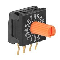NKK Switches FR01KR16H Rotary Switches 10MM HEXA 16P SHAFT REAL CODED R/A