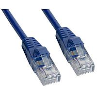 Amphenol Cables on Demand MP-5XRJ45UNNB-003 Cat 5e, Crossover CAT 5E UTP XOVER RJ45 BLUE 3'