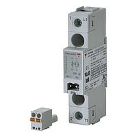 Carlo Gavazzi RGS1A60D50MKE Single Phase Relays 1-pole panel mount SSR, E-layout, Zero-cross switching, Operating voltage (Ue): 42 - 660 Vac (1200 Vp), Rated current (Ie): 50 Aac, Control voltage (Uc): 4 - 32 Vdc, Built-in overvoltage protection, Plug-in control