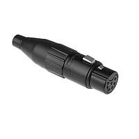 Amphenol Audio AC7FBBULK XLR Connectors 7 Pole XLR Female Cable Connector, Machined Contacts, Black Finish, Bulk Packaging