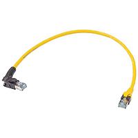 HARTING 09488587587075 Ethernet Cables / Networking Cables RJ Industrial RJ45 Cable Assembly, VarioBoot RJ45 (set Left-Right) to straight DualBoot RJ45, Cat6a FRNC yellow, 7.5m