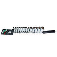 TOPTUL GAAQ1313 13PCS 3/8 inch DR. 12PT Deep Socket Rail Set - METRIC