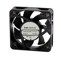 Same Sky (formerly CUI Devices) CFM-5015BF-130-224 Axial dc axial fan, 50 mm square, 15 mm, 12 Vdc, ball, 3000 RPM, 7.78 CFM