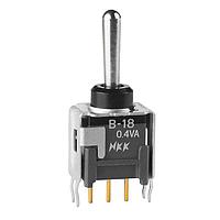 NKK Switches B18AB Toggle Switches SPDT .394 BAT STRAIGHT