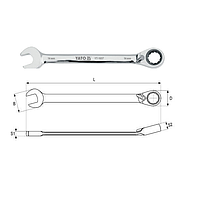 Yato YT-1673 Combination ratchet wrench 32mm