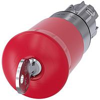 SIEMENS 3SU10501HX200AA0 Emergency Stop, Key Released EMERG-STOP,KEY RELEASE RED MH CAP   40MM