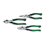 SK tools SK01326 3-Piece Pliers Set (Combination Pliers, Wire Cutters, Needle Nose Pliers)
