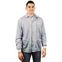 Desco 73775 Jacket with Knitted Cuffs (Grey, X-Small)