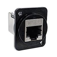Switchcraft EHRJ45D6ASBM3 Modular RJ45 CAT6A Shielded DC Hsg M3 Tapped Blk