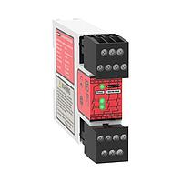 Banner Engineering ES-FA-9AA Stop Safety Relay Safety Relay Module for E-Stop/Rope Pull/Interlock; Supply Voltage: 24 V ac/dc; Safety Input: 1 Dual/Single Channel; Safety Output: 3 NO, 6 A; Aux Output: None; Terminal Block: Removable; Width: 22.5 mm; Self-Checking Circuitry, Auto/Manual Reset