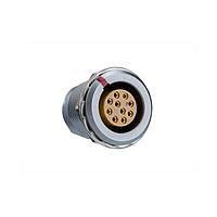 Amphenol LTW FLBC-07EGFS-GCP-001 Connectors FLOS, B Series C Size, Metal, 7A, 07 pins, Female Connector, Female Contact, Circular, Push Pull, Solder, Receptacle, Rear Fastened, Panel Thickness 7, IP50