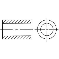 RAF Electronic Hardware 1186-12-S-28 Round 3/8 Rd X 1/4 X .218 ID Round Spacer
