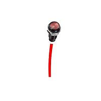 BIVAR LC3-6.000-F9PZ67PR-2 Flexible Light Pipes Light Pipe, Flexible, 2mm. Fiber Optic Core, 9.0mm. Low Profile Fresnel Lens, 6.0in. Length, Red