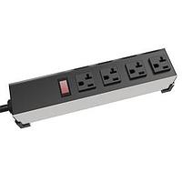 Hammond Manufacturing 1589T6D1 Power Bars 20A 6 OUTLET LIGHT 15' TW LCK
