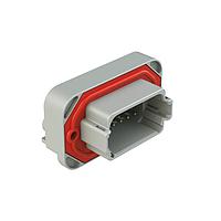 Amphenol SINE Systems AT13-12PA-BM04 Connectors RA Flng Mnt PCB Rcpt 12POS Gry Tin Cont