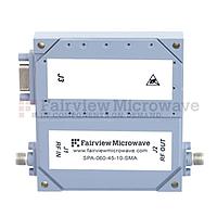 Fairview SPA-060-60-10-SMA 60 dB Gain High Power High Gain Amplifier at 10 Watt Psat Operating From 100 MHz to 6 GHz with SMA