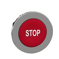 SCHNEIDER ZB4FA434 Button FLUSH RED CAPS PB HEAD WH MARKED STOP