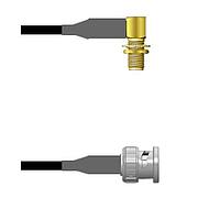 Amphenol Custom Cable Q-2R00L0008006i RF Cable Assemblies SMA-RJB/BNC-SP RG58 6I