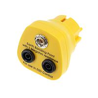 Bosch Static BSC-H06 Grounding EU Plug (1 x 10mm stud, 2 x Banana Black)