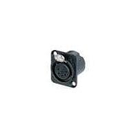 NEUTRIK NC5FD-LX-B Receptacles Recpt DLX 5 pin F solder; black/gold