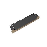 Amphenol FCI SFW18R-4STE1LF Board Mount 1.00mm Flex Connector, SFW-R series, 18 Position, Top side Contact, Side Entry Surface Mount ZIF Connector, Lead Free, with Cable Lock.