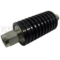 Fairview SA6S10W-15 15 dB Fixed Attenuator SMA Male To SMA Female Up To 6 GHz Rated To 10 Watts With Black Aluminum Heatsink Body