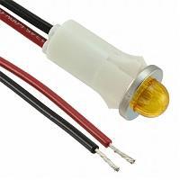 VCC 1092A3-125VAC Indicators PMI .5in. LED 125V Wire Hi-Dome Amber
