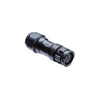 Amphenol LTW CD-09BMFA-QL8AP0 Standard Circular Connector X-Lok, Middle Size, Plastic, 5A, 09 pins, Male Connector, Female Contact, Straight, Push Lock, Crimp, Field Installable, F6.0 - F12.0mm, IP68