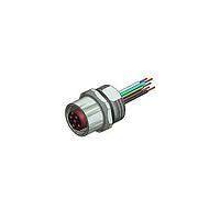 Amphenol CONEC 43-01076 M12 Female Socket F-SKT M12X1 W/WIRES FNT MNT HT PG9