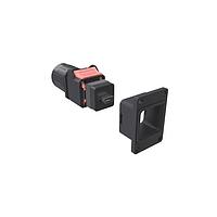 Amphenol NDHN6G1 Rectangular MIL Spec Connectors Rectangular Push Pull ix IP67  Plug, NDH, Bulkhead, Plug Kit, A Key, 26-28 AWG IDC, Gold flash