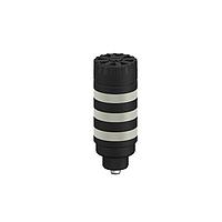 Banner Engineering TL50C3AOSIKQ Tower Lights TL50 Pro Tower Light with IO-Link Sealed Omnidirectional Audible with Volume Adjust, Compact Black Housing: 3 Lighted Segments; Voltage: 18-30 V dc; Environmental Rating: IP67; Colors: Multicolor; 4-pin M12 Integral QD