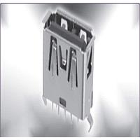 Kycon KUSBVX-AS1N9-BL15 USB Type A Connectors 9P USB 3.0 TYPE A VERT SCKT 15u" GOLD