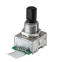 Same Sky (formerly CUI Devices) C14D32P-B3PA Incremental 15 mm, 16 32 PPR, Metal Shaft, Push Switch, Sleeve Bearing, Optical Panel Mount Encoder